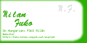 milan fuko business card